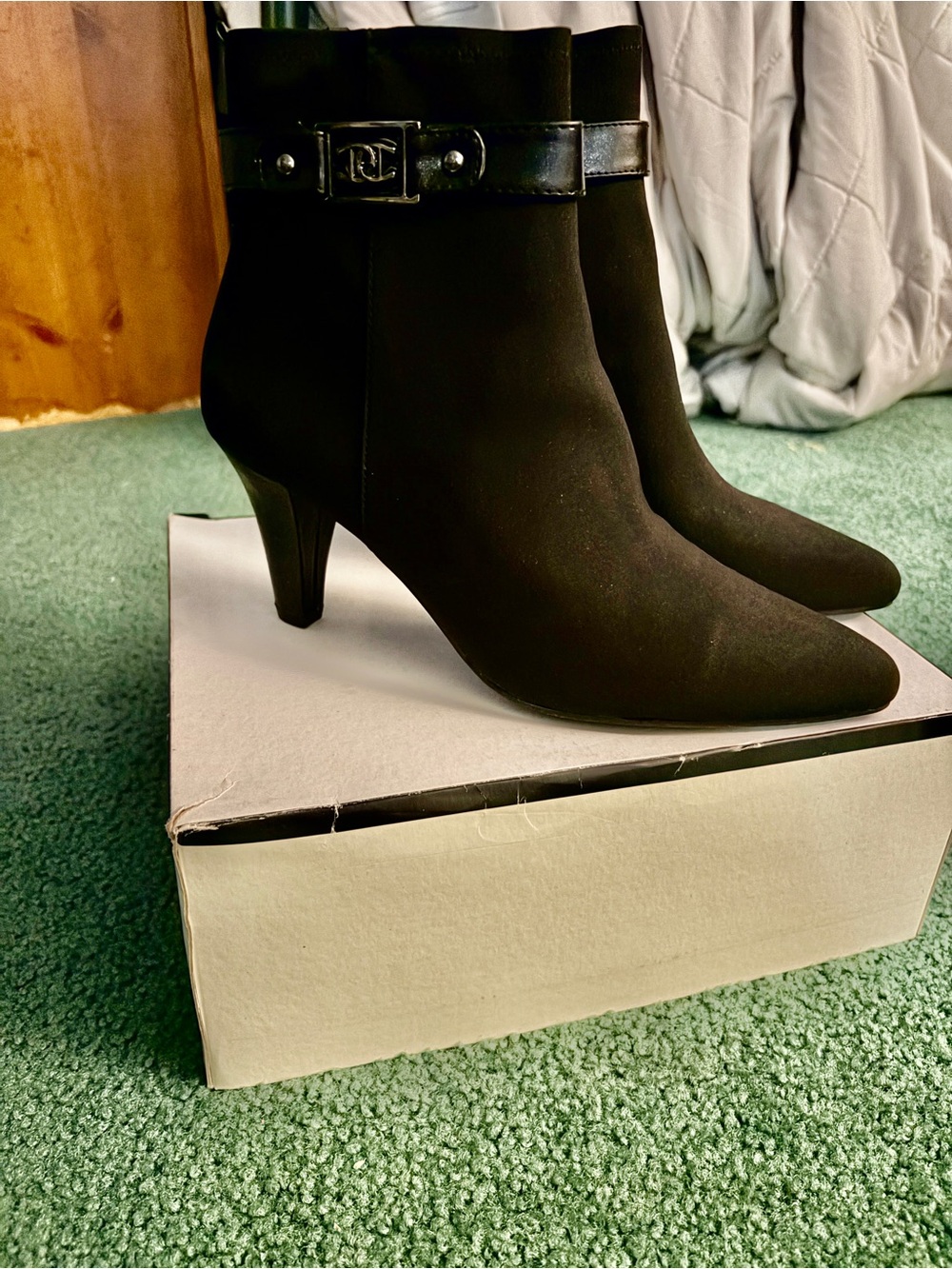 Etienne Aigner Black ankle boots Womems 9.5 New in Box